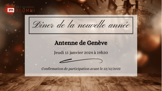 Dîner de la nouvelle année - Genève - 11/01/2024